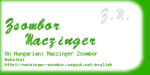 zsombor maczinger business card